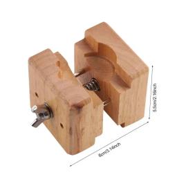Assista Repair Tool Kits para Relojoeiros, Caixa De Madeira Profissional, Bloco Grampo Vise, Movimento De Madeira e Aço Inoxidável - Image 3