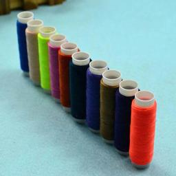 Cores misturadas Linhas de costura de poliéster, DIY, Acessórios para máquinas, roupas, bordados, mão, 200 jardas Spool, 39pcs - Image 5