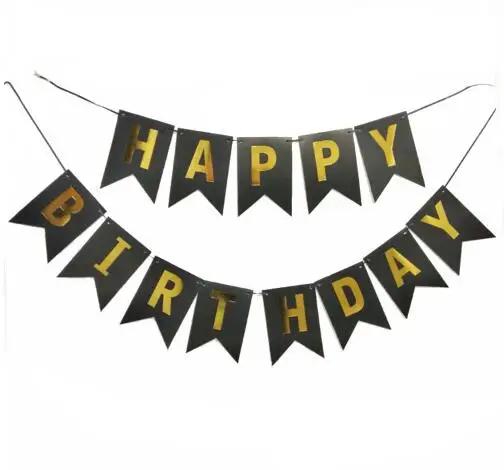 Conjunto de balões de alumínio com feliz aniversário carta e banner para chá de bebê, decoração do bolo de aniversário, presente inflável para crianças, 13 pcs/set - Image 1