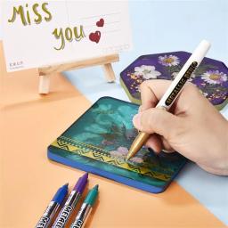 Selagem de cera selo marca caneta diy arte decoração fogo pintura selo especial graffiti enceramento marcadores cor linha de rastreamento canetas artesanato ferramentas - Image 6