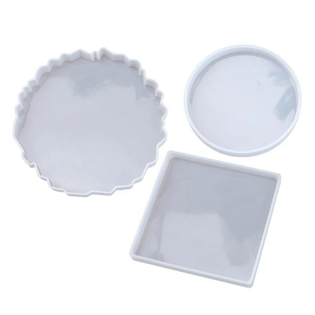 Molde de Silicone para Artesanato: Conjunto DIY com 3 Formas para Almofadas, Tapetes e Bandejas em Resina Epóxi