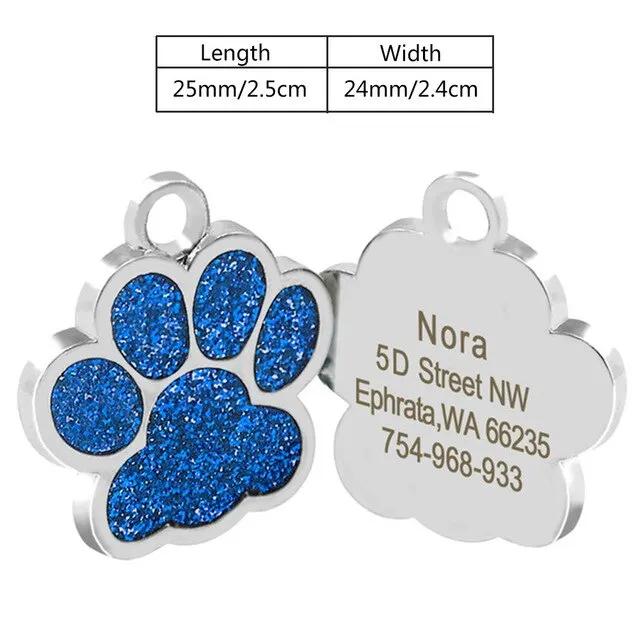 Coleira Personalizada com Pingente de Identificação para Pets - Acessório Exclusivo com Nome e Endereço para Gatos e Cachorros