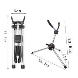 Dobrável Saxofone Soprano Stand, Sax Portátil, Piso De Metal, Suporte Com Saco De Transporte, Acessórios De Sopros - Image 5