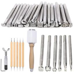 LMDZ Leather Craft Tools Kit, costura, estampagem, gravação, soco, sela, groover, escultura, conjunto de martelos para trabalho em couro - Image 1