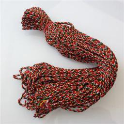 Fios coloridos de algodão de seda para joias, tibetano étnico, Nepal, descobertas tibetanas, pingentes Strand Knots, BD185 - Image 1
