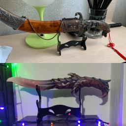 Mini pequeno dois camadas suporte de exibição rack para desenhos animados anime faca espada dumbledore hermoine varinha mágica coleção suprimentos - Image 4