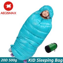 Aegismax saco de dormir infantil, envelope, criança, acampamento, grosso, ganso branco, 95% quente, cheio de, casa, caminhadas ao ar livre, turista - Image 1