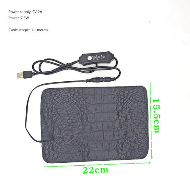 Almofada de Aquecimento USB para Répteis com Controle de Temperatura Ajustável - Cobertor Elétrico Ideal para Incubadoras e Alojamento.