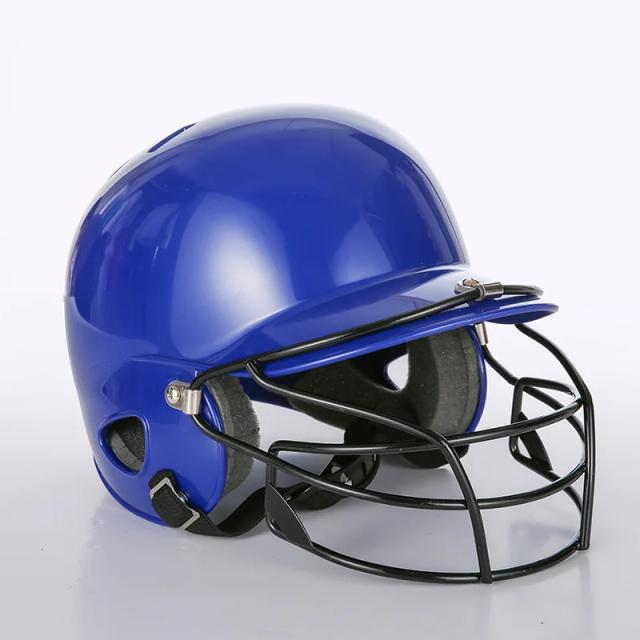 Capacete de Beisebol Azul Profissional com Máscara Protetora para Adultos, Adolescentes e Crianças - Ideal para Treinos e Jogos de Softball