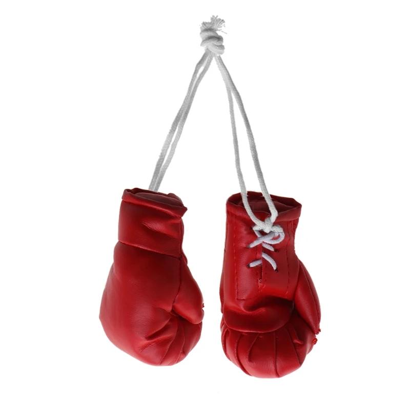 Mini luvas boxe miniatura luvas perfuração ornamento do feriado pendurado decoração exibição lembrança - Image 1