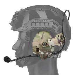 Tático militar redução de ruído comunicação fone ouvido conjunto bluetooth orelha muffs com capacete ferroviário montagem kit - Image 4