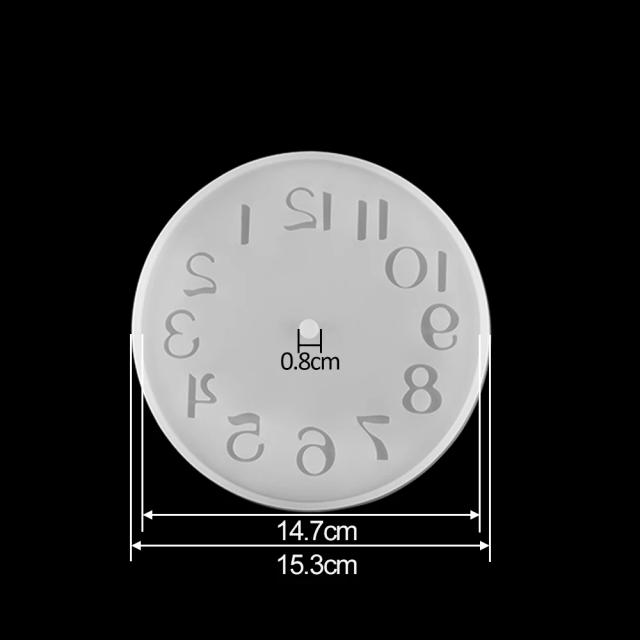 Molde Artesanal de Silicone para Relógio com Algarismos Árabes - Ferramentas DIY para Joias em Resina Epóxi