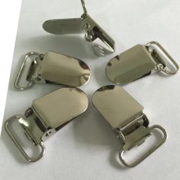 Trava de metal prateada 20mm, prendedor de chupeta com gancho - Image 1