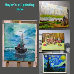 Placa de pintura de tela, pintura a óleo e acrílica, profissional, quadro de pintura de arte, tela de 12 "x 12" (30x30cm, 8 pacote) - Image 6