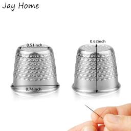 10/30 pçs metal costura dedal dedo escudo para diy artesanato costura dedal protetor boné mão costura bordado dedal dedo - Image 2