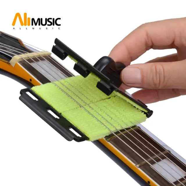 Ferramenta de Limpeza para Guitarras Elétricas e Baixos: Purificador de Cordas e Esfregador para Cuidados e Manutenção