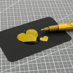 Canetas marcadoras de tinta permanente à prova d'água, 2 unidades, ouro e prata para desenhar estudantes, escola, material de escritório, marcador diy, caneta de artesanato - Image 4