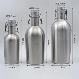 Garrafas de cerveja portáteis de aço inoxidável, garrafas de cerveja resistentes com 32oz/64oz, tampa superior segura para fabricação em casa - Image 6
