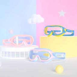 Óculos de natação para crianças e meninas, armação grande, antiembaçante, máscara de piscina para crianças, óculos de mergulho de silicone - Image 5