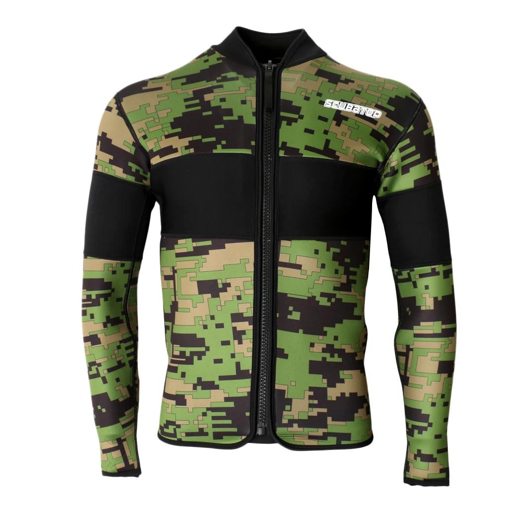 Neoprene Scuba Diving Wetsuit, Jaqueta Térmica Quente, Top, Snorkeling, Surf, Natação, Kayak, Jetski, Inverno, S-XXL, 2.5mm - Image 1