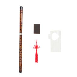 Chave de flauta amargo bambu dizi tradicional chinês, instrumento de madeira artesanal com bolsa de armazenamento com nó chinês - Image 6