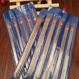 Agulhas de tricô retas de aço inoxidável, ganchos de crochê, frete grátis, tamanho 6-16, 25cm 35cm, 44 55Pcs por conjunto - Image 3
