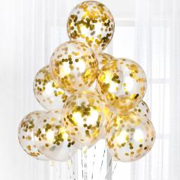 Transparente lantejoulas látex balão, decoração do casamento, festa de aniversário suprimentos, confete, atacado, 12 polegadas, 10 pcs - Image 6