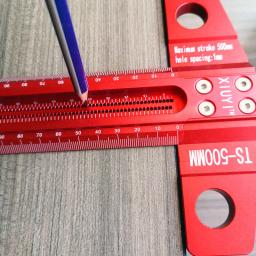 Régua de liga de alumínio tipo T para madeira, desenho de linha, marcação, ferramentas de medição DIY, escriba, 60-600mm - Image 6