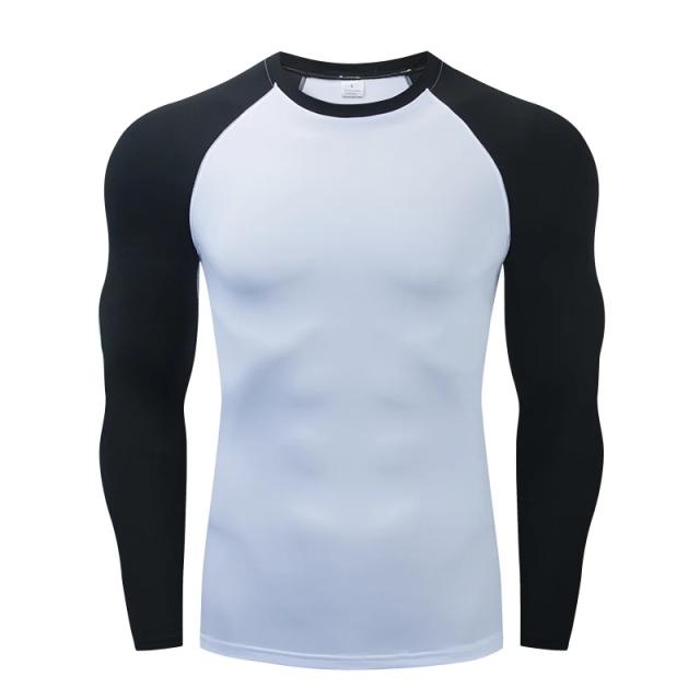 Camisa de Compressão Masculina de Manga Longa para Corrida e Atividades Físicas com Tecnologia Dry Fit