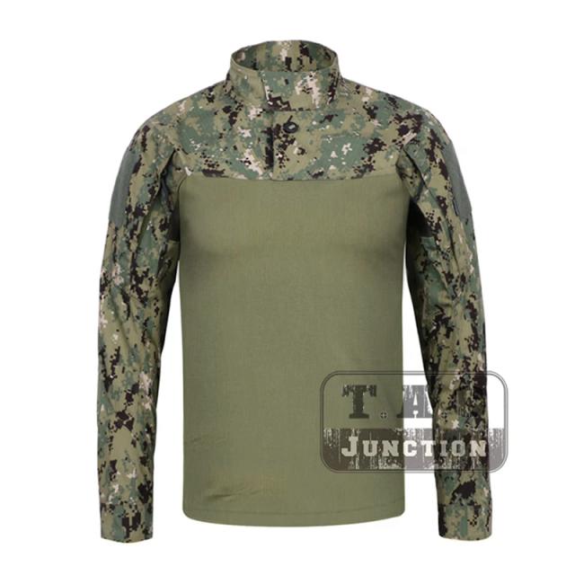 Camisa Militar Arqueada com Folhas e Arco Emerson - Uniforme Tático para Combate e Atividades ao Ar Livre