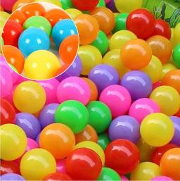 50 pçs/lote eco-friendly colorido bola de plástico macio oceano bola engraçado bebê criança nadar pit brinquedo água piscina oceano onda bola diâmetro 4-5.5 c - Image 3
