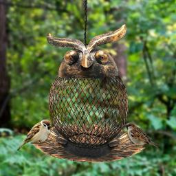 Bonito ferro pássaro alimentador coruja beija-flor alimentador de pássaro jardim pendurado estilo alimentador de pássaro ao ar livre indoor ferramentas de alimentação para animais estimação - Image 2
