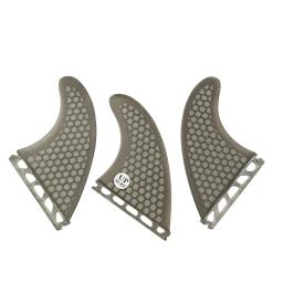 UPSURF-Fibreglass Honeycomb Short Board Fins, Tri Quilhas Single Tabs Fin, Fin G5 Tamanho, Fibreglass, M, Cor Cinza - Image 6