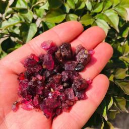 MOKAGY-Pedra Preciosa Vermelha Natural, Pedra Garnet Tombada, Cristal de Cascalho, Colecionáveis Minerais de Cura, Artesanato DIY, 100g, Novo - Image 3