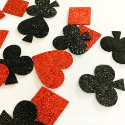 Conjunto de bolinhas de poker, confetes com glitter, decorações de festas, tema de aniversário, mesa dispersa de bolinhas com 100 peças/200 peças - Image 4