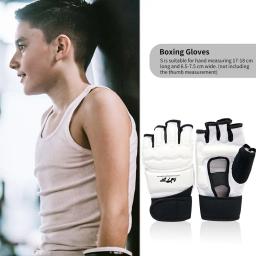 Luvas de couro para proteção infantil, luva de meio dedo para boxe, karatê, taekwondo, mma, muay thai - Image 2