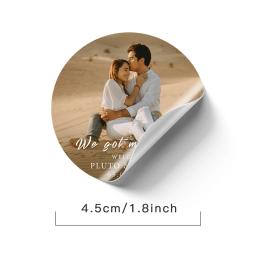 Convites Selo Etiquetas, Adesivos Personalizados Impressão, Foto Impressão, Casamento Adesivo, Personalizar Design, Festa de Aniversário, 4.5cm - Image 4
