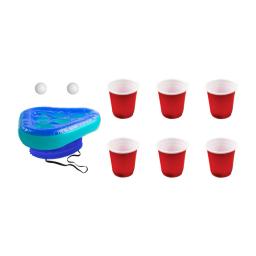 Crianças inflável cerveja pong triângulo tampa jogando jogo interativo prop brinquedo chapéu anéis jogar jogo engraçado gramado ao ar livre partes brinquedos - Image 5