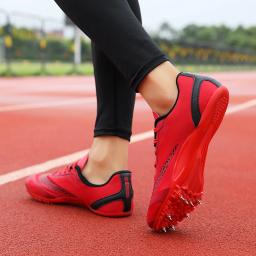 Tênis de pista para homens e mulheres, tênis Spikes, atleta, corrida, treinamento, leve, partida de corrida, sapatos esportivos Spike, plus size, 36-45 - Image 5