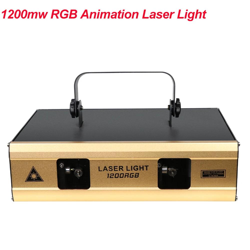 Luz laser de animação rgb de cabeça dupla, para palco de festa, controle de voz, efeito de iluminação, projetor a laser, lâmpada estroboscópica para dança em casa - Image 1