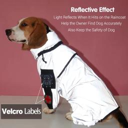 Impermeável Reflective Raincoat para Pet Dog, Raincoat Jumpsuit, Rain Coat, protetor solar, roupas ao ar livre, jaqueta para cães pequenos, Pet Shop - Image 6