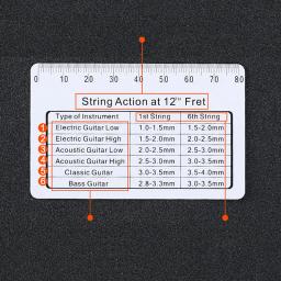 Corda de ação de guitarra em pvc 1 peça, medidor de passo, régua adequada para instrumentos de cordas, como violão, baixo, mandolin, banjo - Image 3