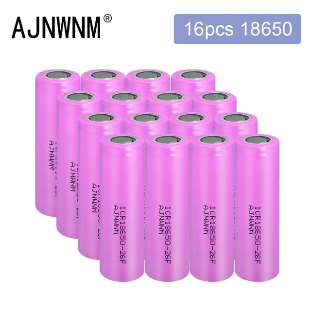 Bateria Recarregável Li-ion para Samsung, 18650 Baterias, 2600mAh, ICR18650, 3.7V