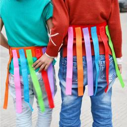 Crianças ao ar livre engraçado jogo captura cauda equipamentos de treinamento brinquedos para crianças adulto jardim de infância meninos meninas de trabalho em equipe jogo esporte brinquedo - Image 2