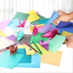 Papel Cores Vivid Folding para Artes e Ofícios Projetos, Single Sided Origami Folha Quadrada, 50 Folhas - Image 4