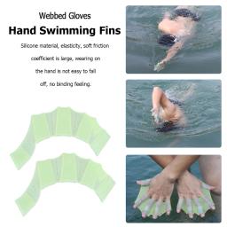 1 par dedo webbed luvas barbatanas mão nadadeiras de silicone treinamento pás natação web mergulho luvas água esportes ferramenta - Image 5