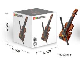 Wisehawk mini bonito figura de ação instrumento musical seguro abs plástico blocos de construção 3d diy montagem tijolos modelo brinquedos para crianças - Image 5