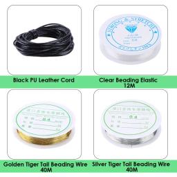 Um conjunto de liga jóias fazendo kit jóias fazendo ferramentas de cobre fio espaçador grânulos crimp brinco ganchos artesanal artesanato suprimentos - Image 3