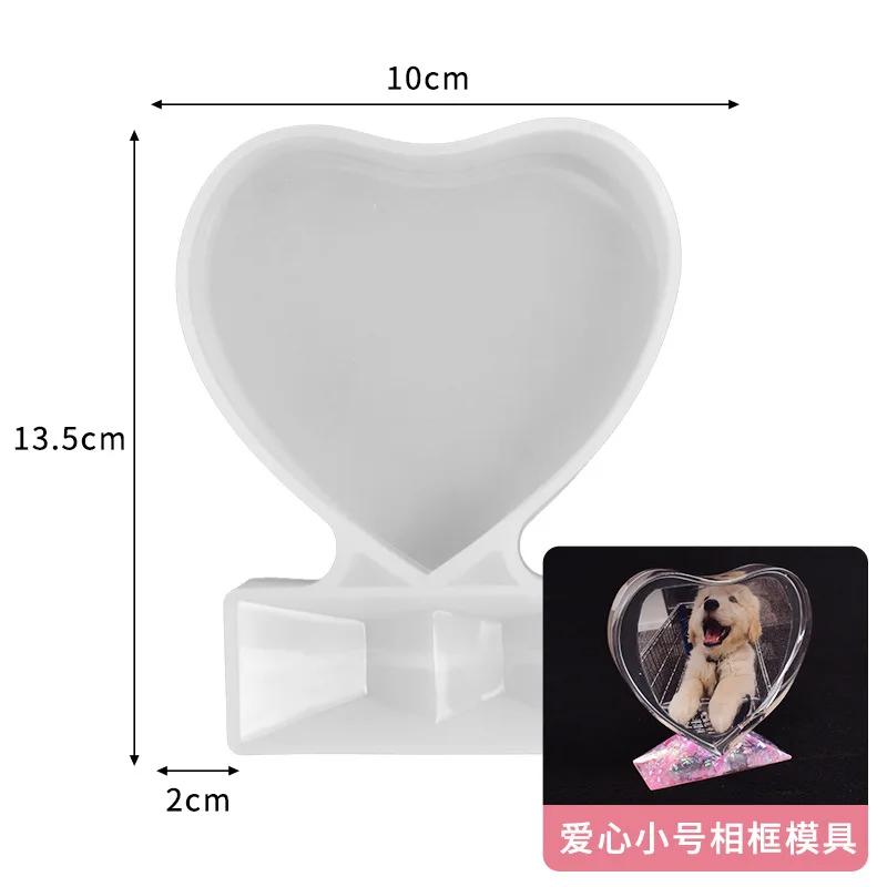 Tamanho grande Silicone Molduras Moldes, Resina Epóxi Moldes, Retângulo e Forma do Coração, DIY Decoração de Mesa Em Casa - Image 1
