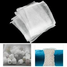Saco De Malha Branca Com Zíper, Saco De Filtro De Aquário, Tanque De Peixes, Net, Lagoa, Bio Bola, Isolamento De Carbono Ativo, Armazenamento, 5Pcs - Image 1